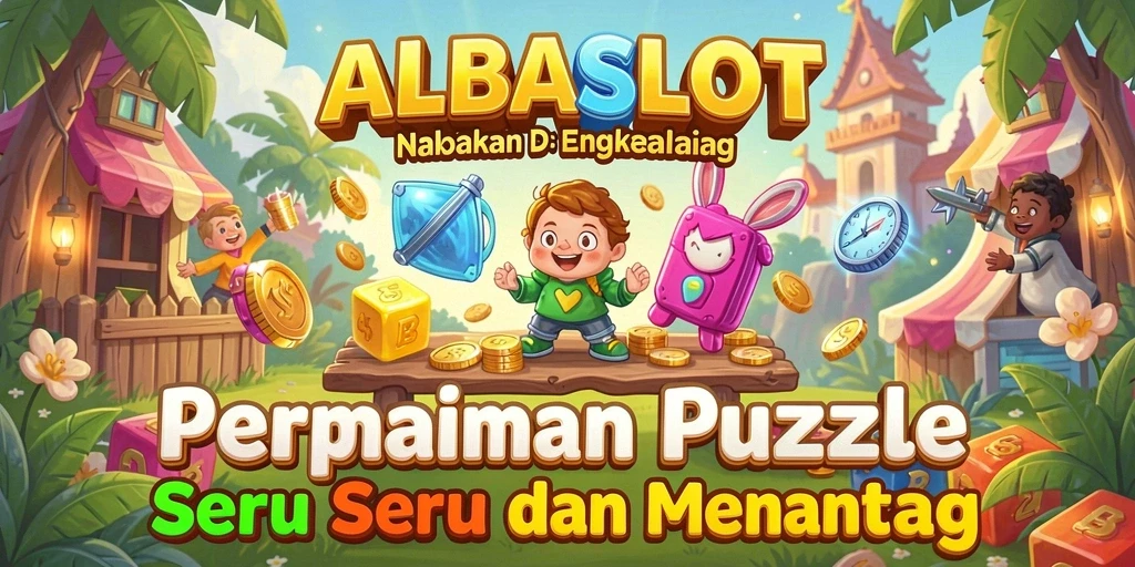 Screenshot ALBASLOT yang menunjukkan pengalaman gameplay Puzzle yang mendebarkan.