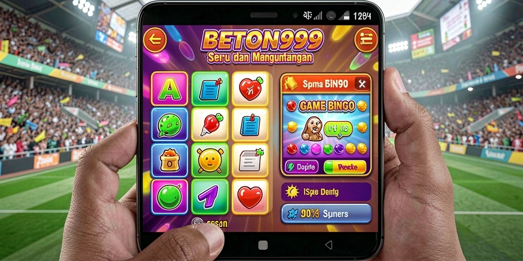 Tampilan menarik dari gameplay Bingo BETON999 yang penuh warna.