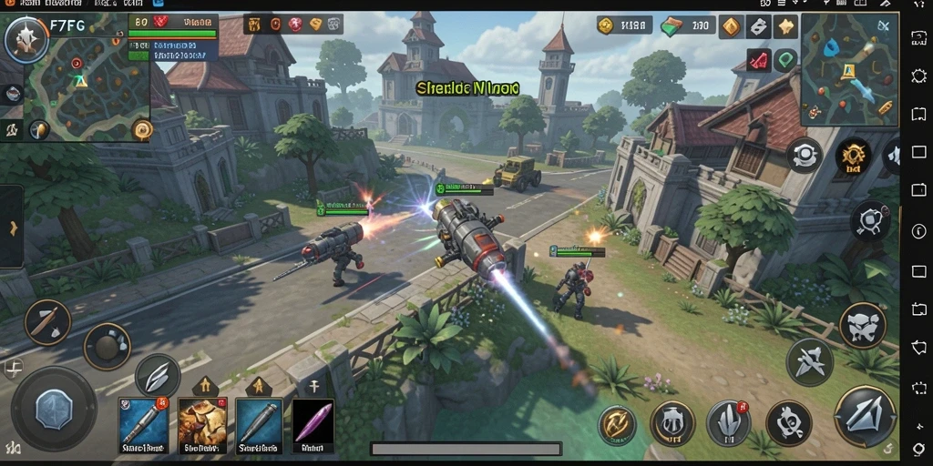 Screenshot F7F7 menampilkan aksi pertempuran di medan perang SLG.