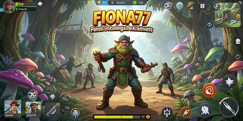 Screenshot FIONA77 menampilkan karakter dalam dunia simulasi yang interaktif.