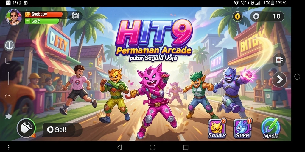 Tampilan menarik dari gameplay HIT9 yang mendebarkan dan penuh aksi.
