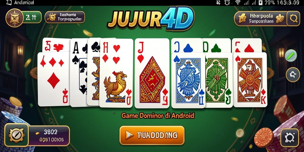 Tampilan menarik gameplay Domino JUJUR4D saat dimainkan.