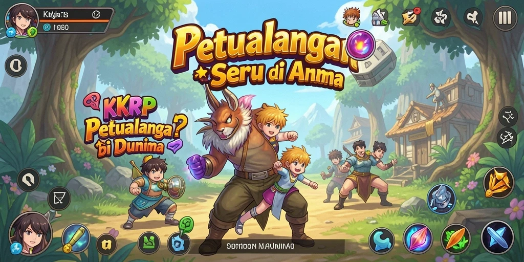 Tampilan gameplay <strong>KKRP</strong> yang menarik dan penuh warna.