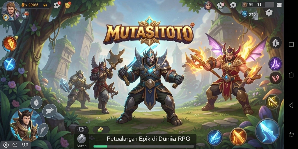 Tampilan gameplay RPG yang menarik dengan grafis yang memukau.