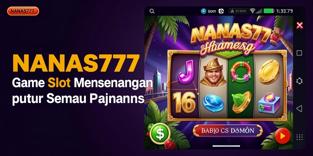 Tampilan antarmuka permainan slot NANAS777 yang menarik dan menghibur.