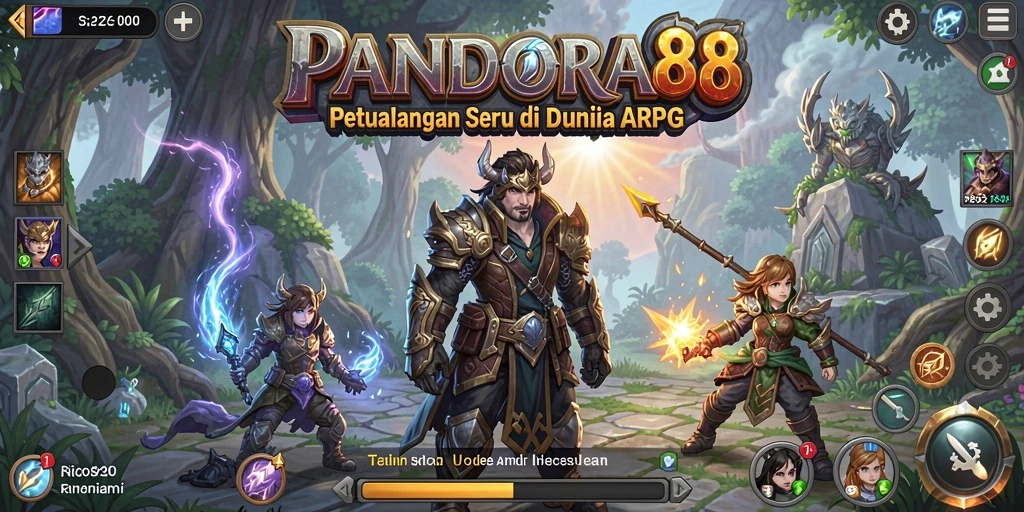 Tangkapan layar PANDORA88 menampilkan aksi seru dalam pertempuran ARPG.
