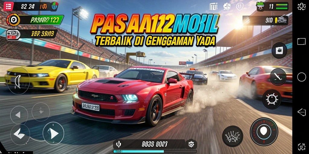 Tampilan menarik gameplay balap mobil di PASAR123.