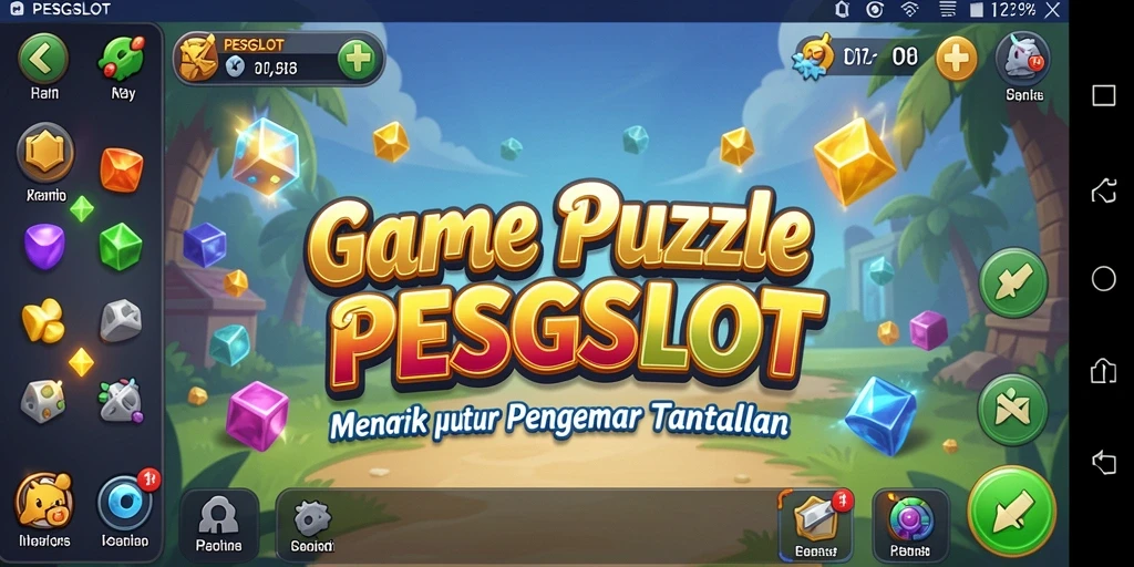Screenshot utama PESGSLOT menampilkan gameplay Puzzle yang seru.