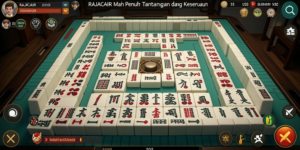 Tampilan gameplay Mahjong yang seru dan menantang dari RAJACAIR.