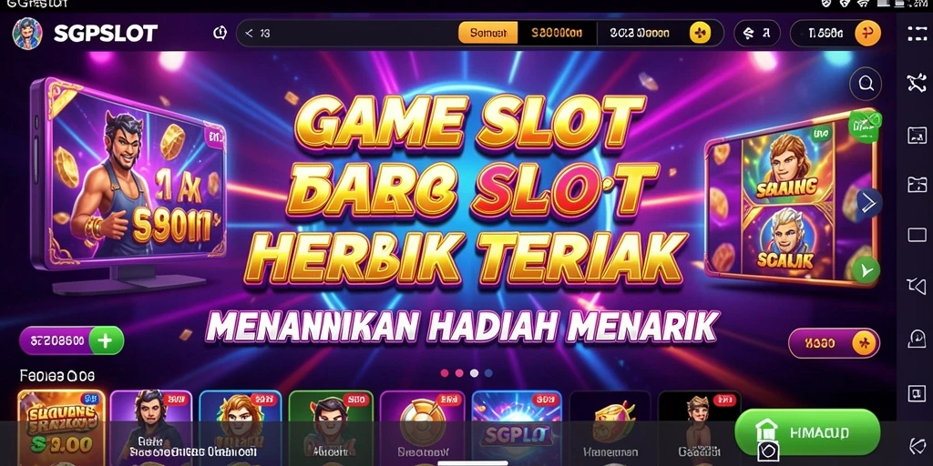 Tampilan gameplay menarik dari SGPSLOT dengan berbagai tema slot.