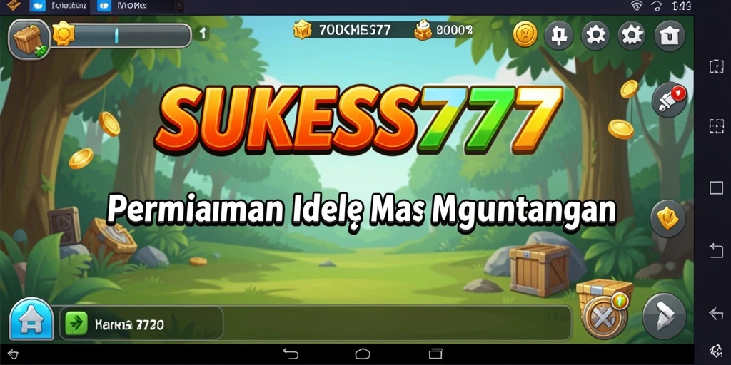 Screenshot gameplay utama SUKSES777 menampilkan aksi Idle yang seru.