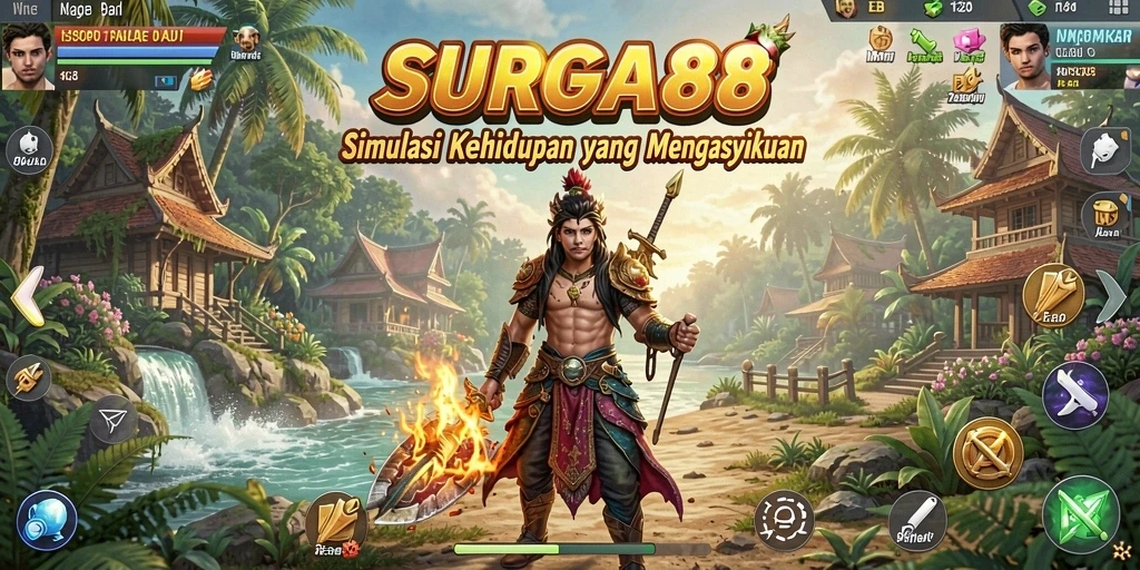 Screenshot gameplay SURGA88 menunjukkan suasana grafis yang menawan.