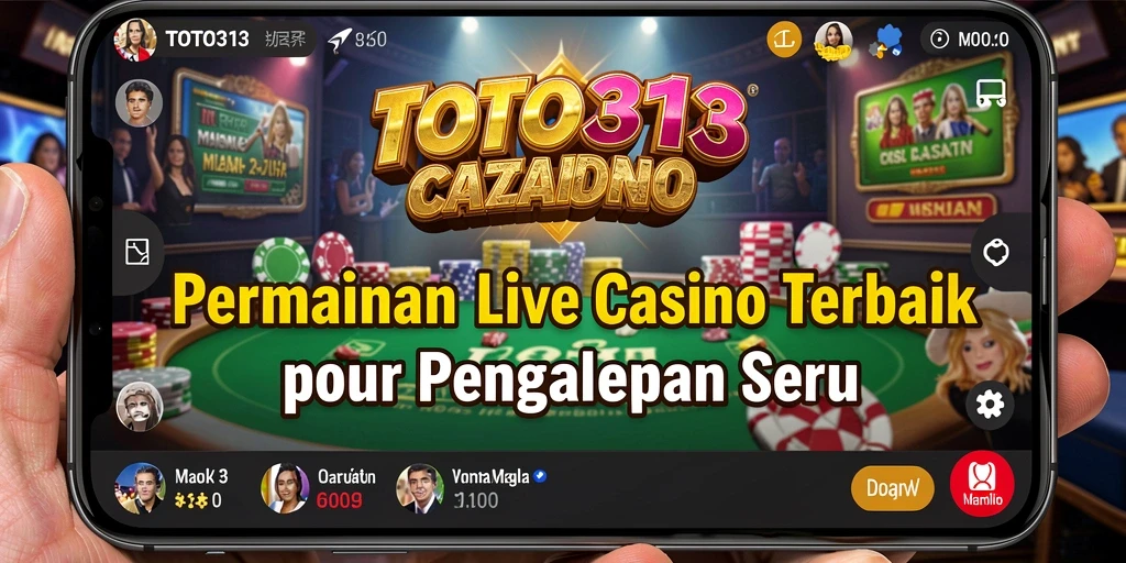 Tampilan menarik dari TOTO313 saat memainkan Live Casino dengan dealer langsung.