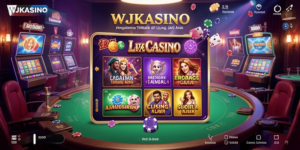 Tampilan gameplay menarik dari WJKASINO dengan dealer langsung.