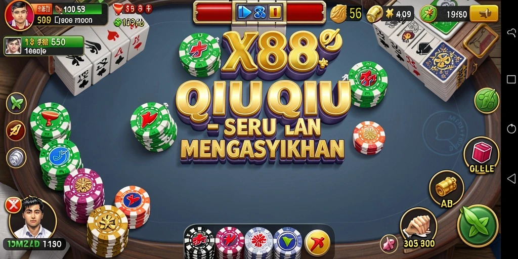 Gameplay seru X88 dengan kartu QiuQiu yang menarik.